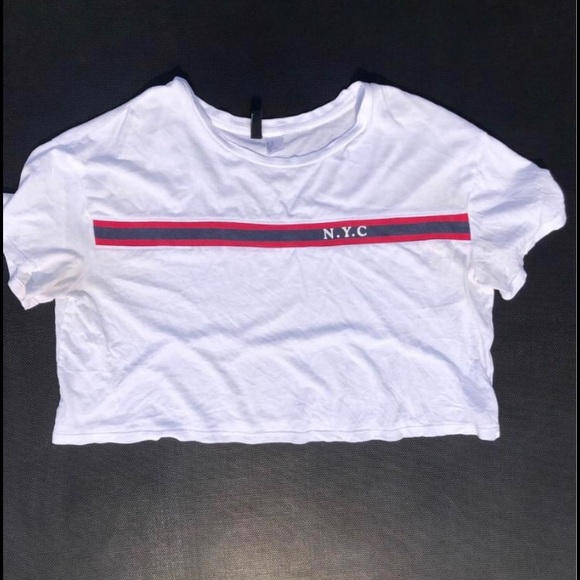 White Cropped T-Shirt - Picture 1 of 1